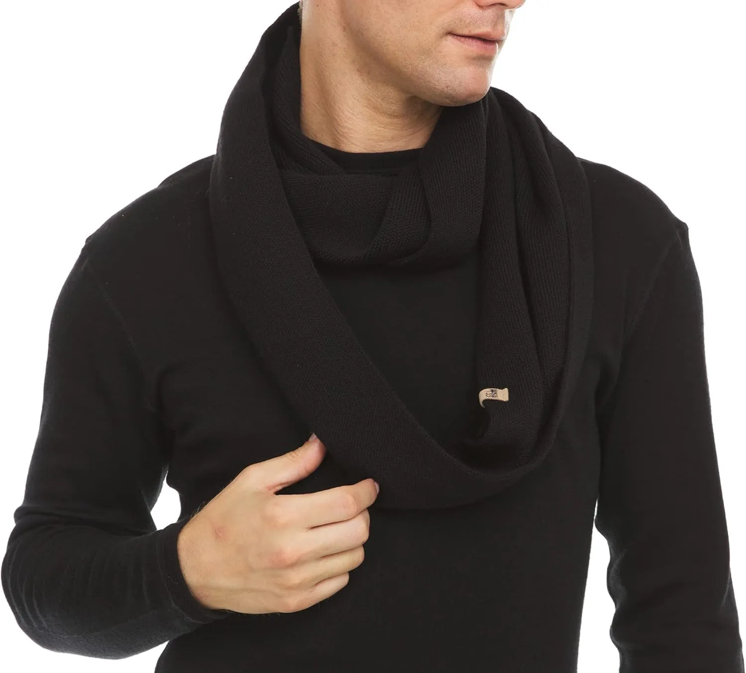 100% Merino Wool Everyday Knit Infinity Scarf - Winter Loop Scarf - Midweight Scarves for Women and Men