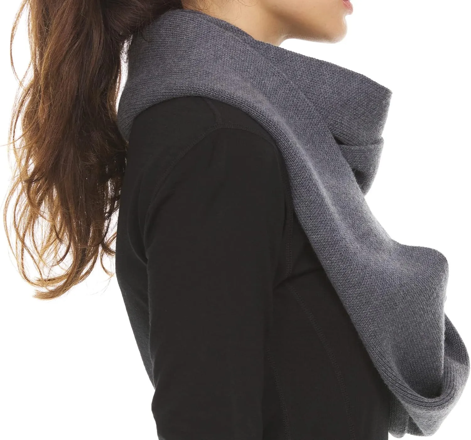 100% Merino Wool Everyday Knit Infinity Scarf - Winter Loop Scarf - Midweight Scarves for Women and Men