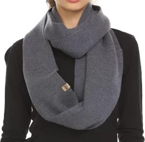 100% Merino Wool Everyday Knit Infinity Scarf - Winter Loop Scarf - Midweight Scarves for Women and Men