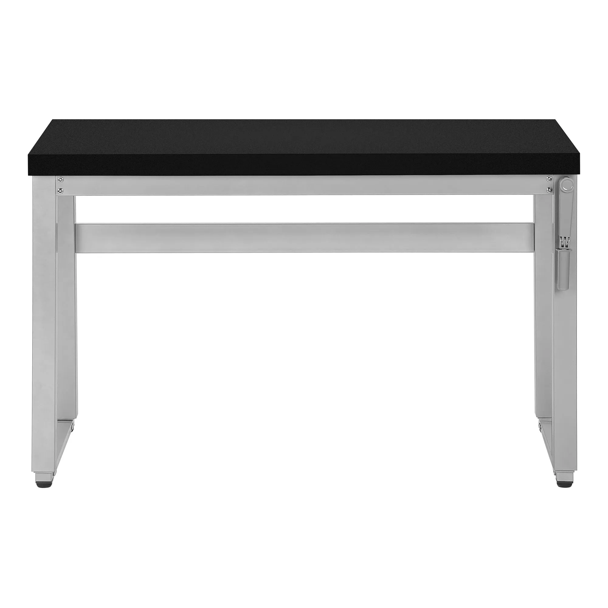 47" Adjustable Height Black and Grey Home Office Desk