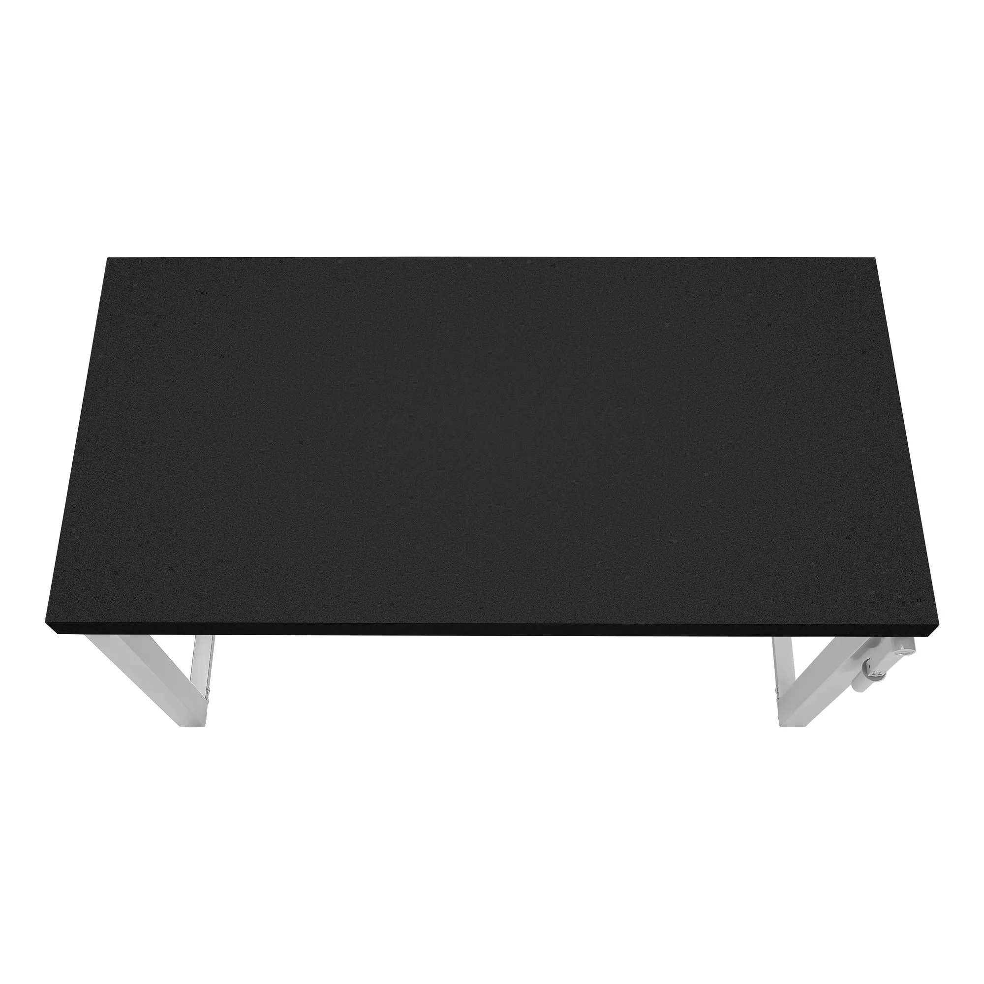 47" Adjustable Height Black and Grey Home Office Desk
