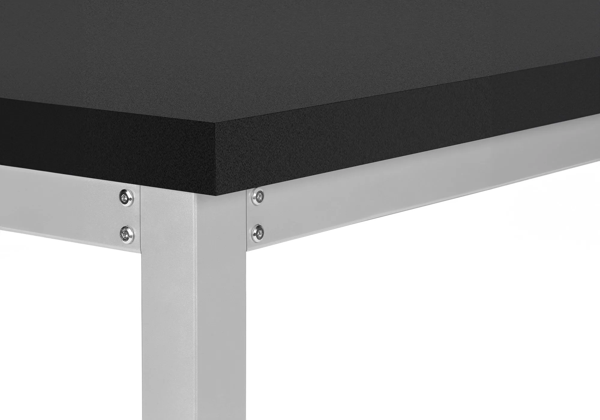 47" Adjustable Height Black and Grey Home Office Desk