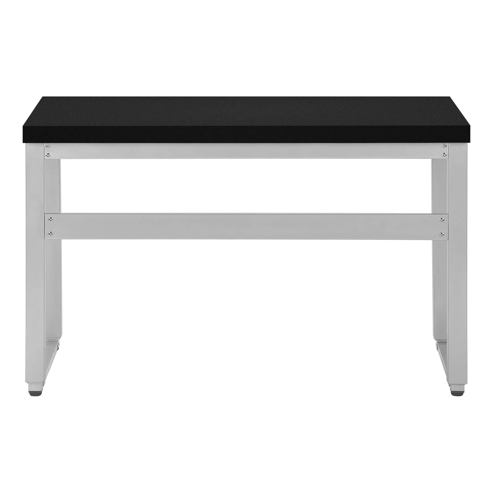 47" Adjustable Height Black and Grey Home Office Desk