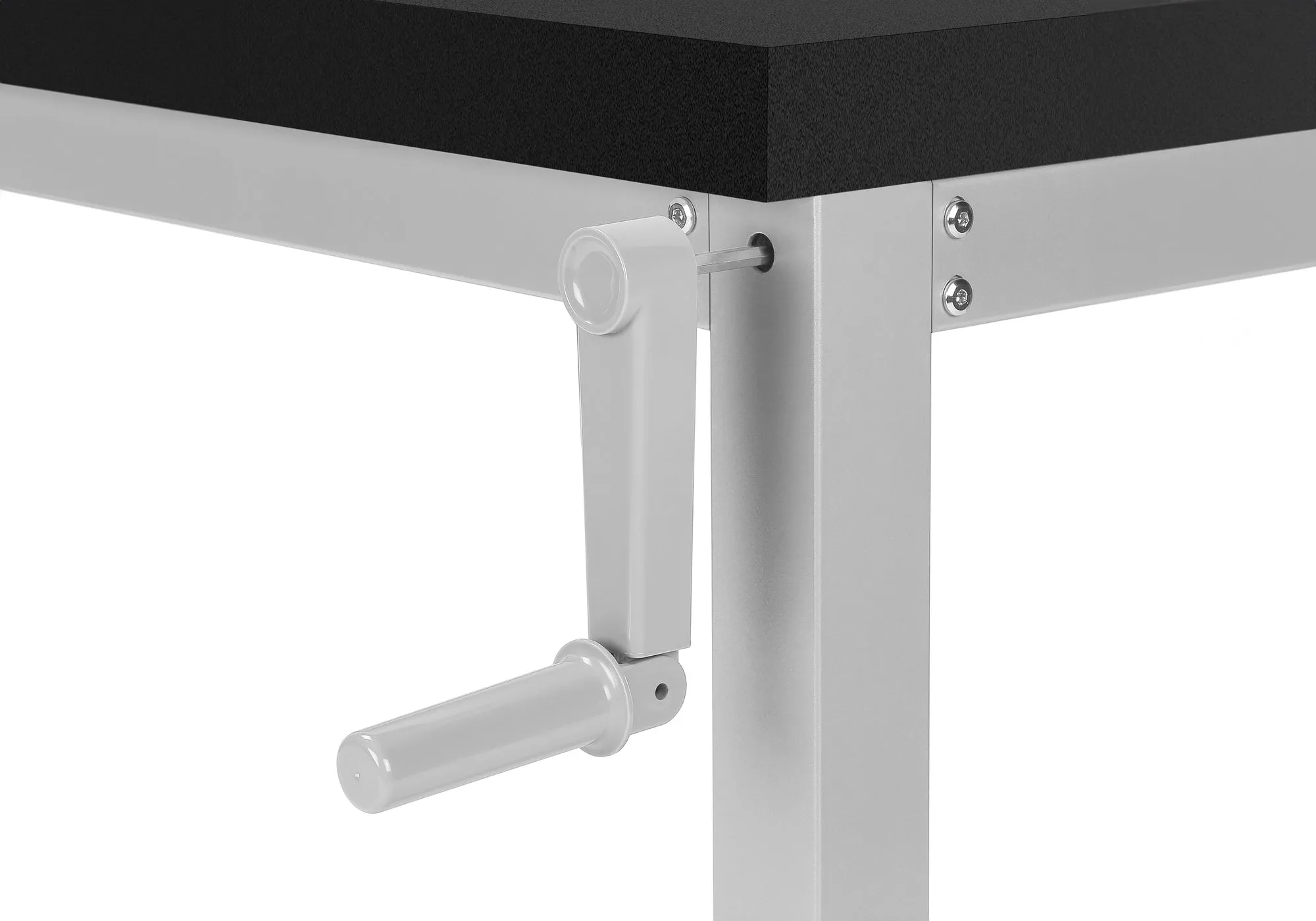 47" Adjustable Height Black and Grey Home Office Desk