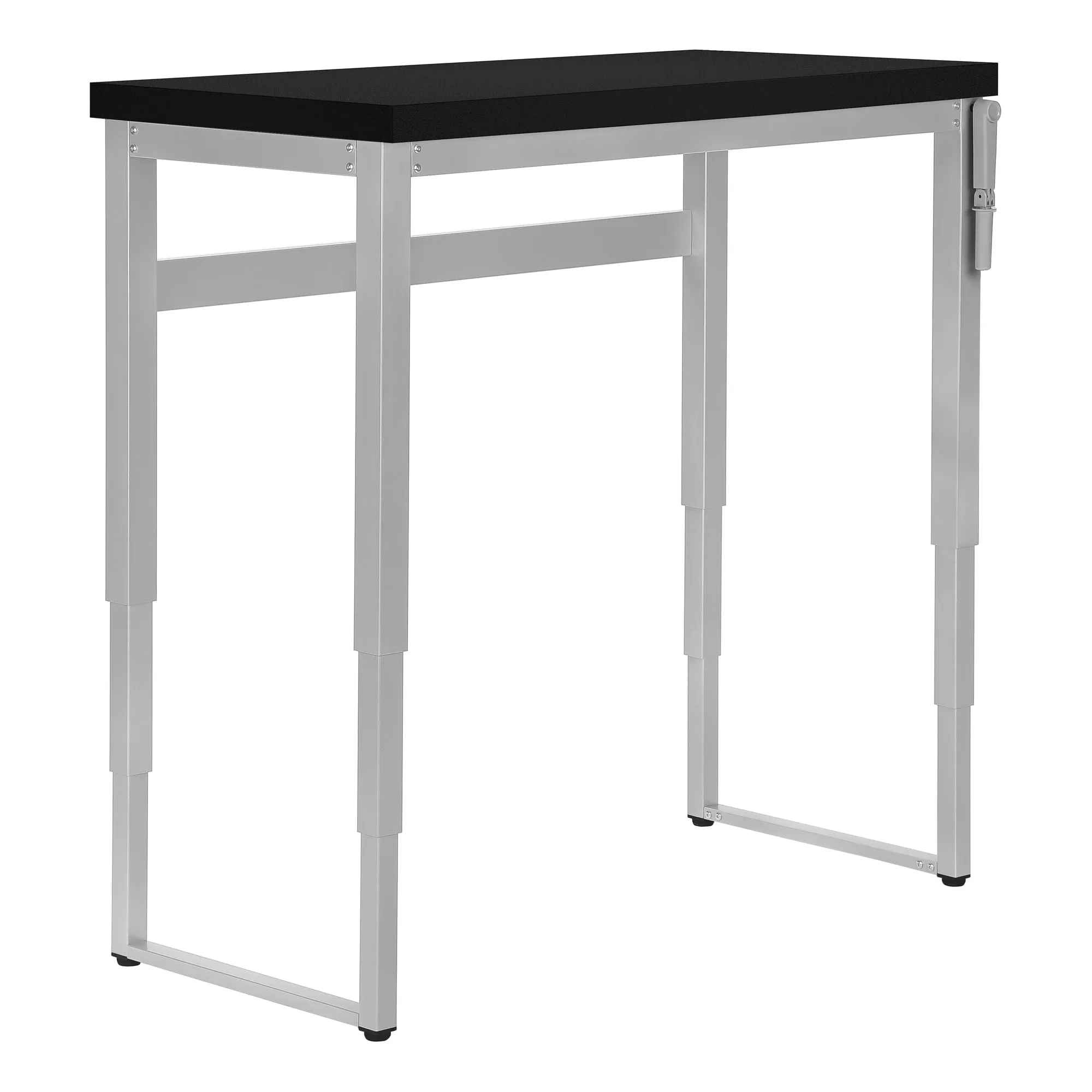 47" Adjustable Height Black and Grey Home Office Desk
