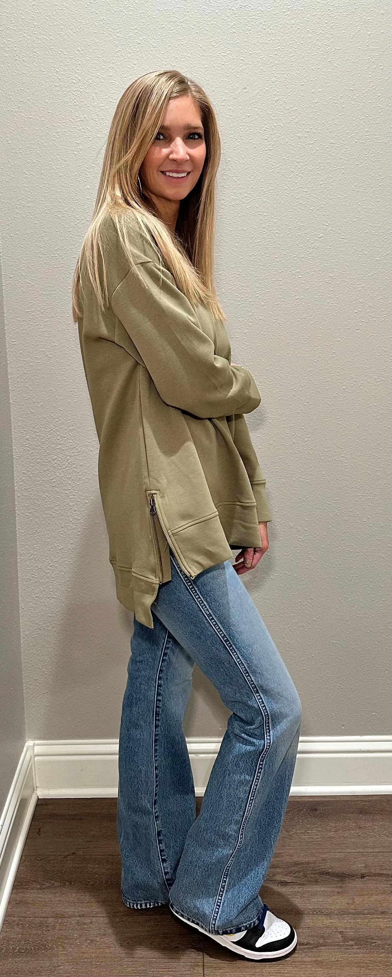 Basic Pullover w/ Zipper Side Details