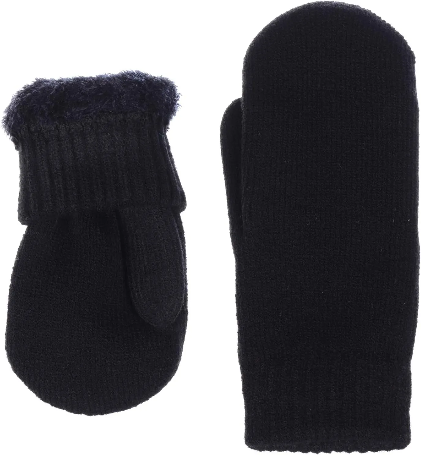 Be Your Own Style BYOS Unisex Winter Toasty Warm Solid Glitter Fleece Lined Knit Mitten Gloves