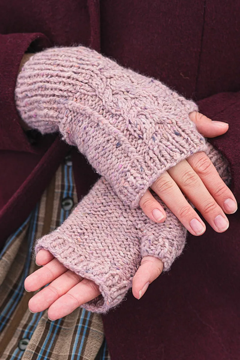 Berroco Millstone Tweed Patterns - Hudson Hat and Mitts - PDF Download