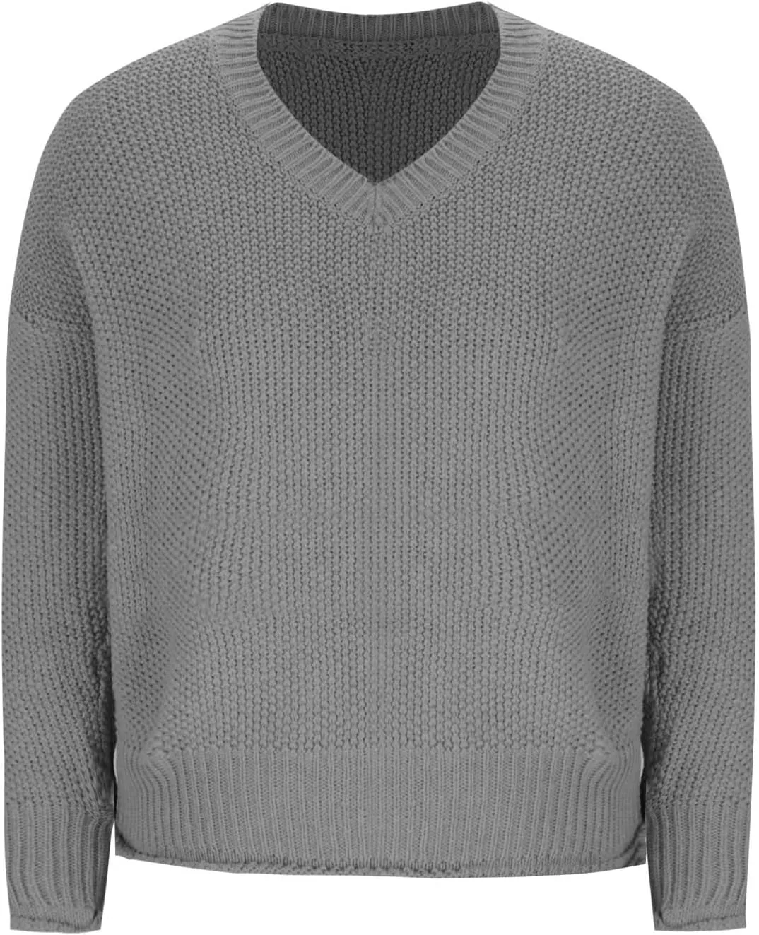 Cable Knit Winter Warm Sweater for Women, Long Sleeve V-Neck Casual Pullover Solid Color Chunky Baggy Sweaters Top