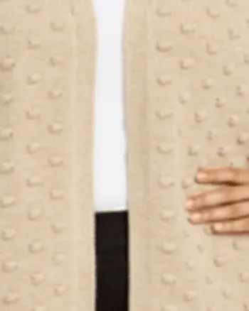 Calvin Klein Women's Plus Popcorn Cardigan Sweater Brown Size 0X | Brown