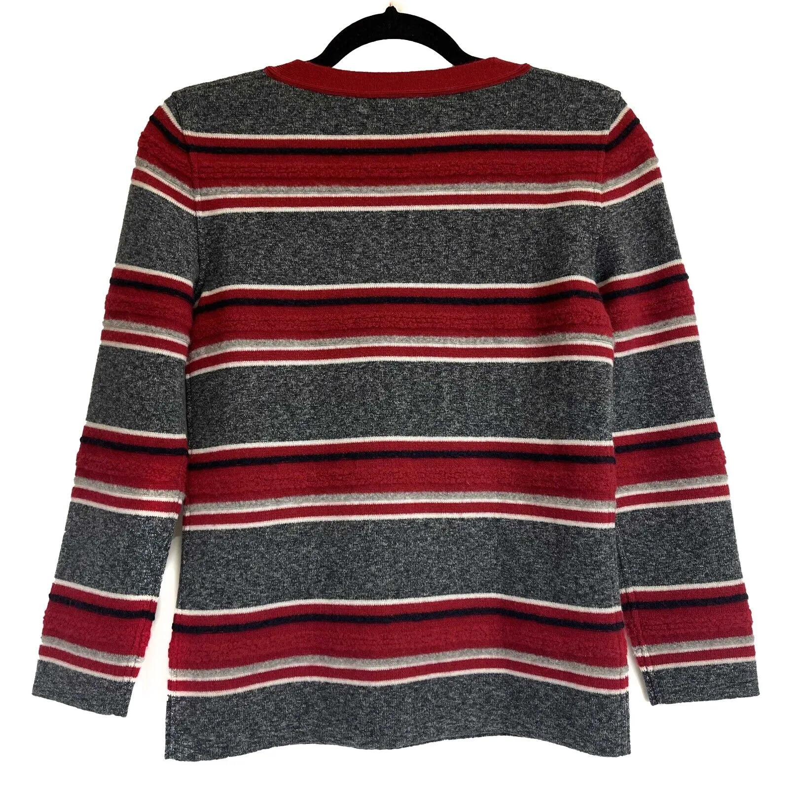 Chanel - Paris-Dallas Pullover Sweater - Gray,Red - 34/Size XS