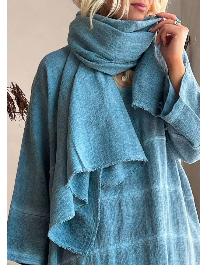 Cool Breeze Cotton Scarf Blue