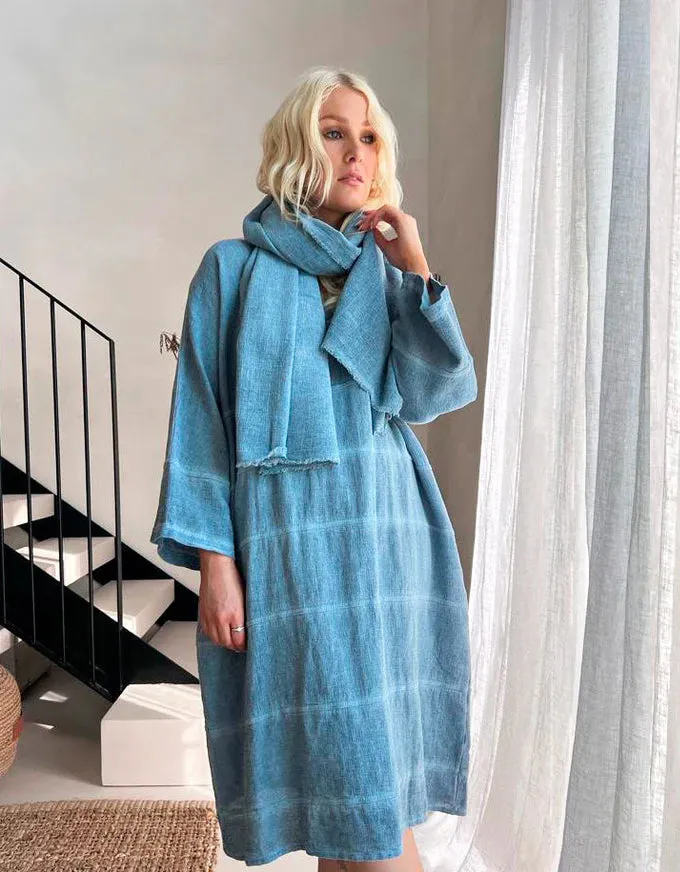 Cool Breeze Cotton Scarf Blue