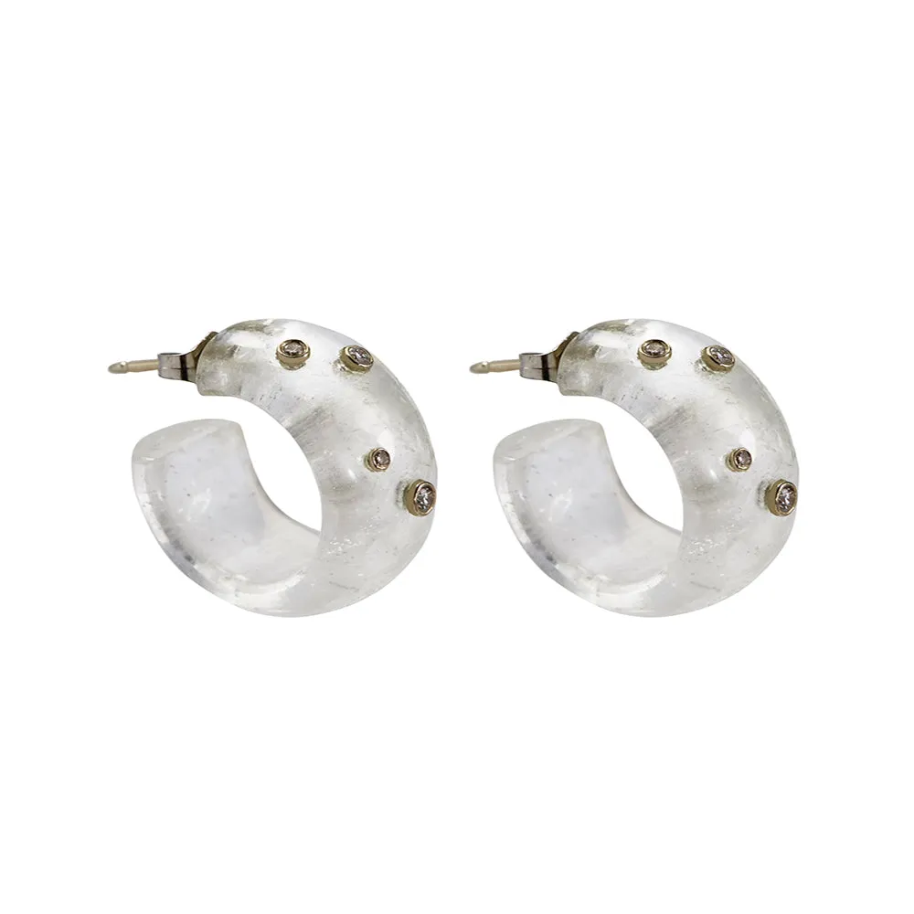 Dirty Crystal Smooth Hoops