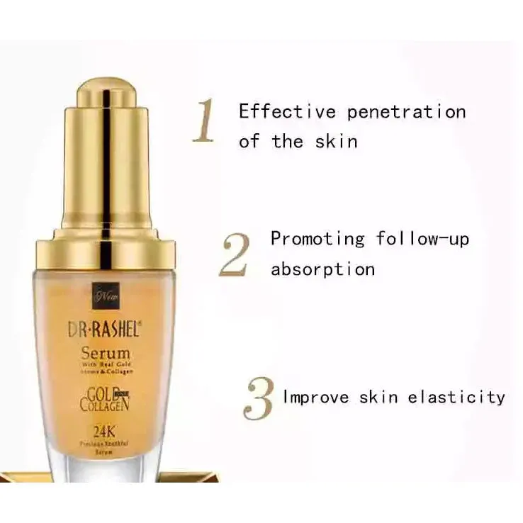 Dr Rashel 24K Gold Atoms Collagen Serum Moisturizing Nourishing Whitening Fading Dark Serum