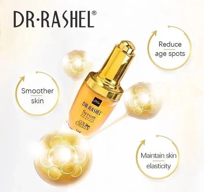 Dr Rashel 24K Gold Atoms Collagen Serum Moisturizing Nourishing Whitening Fading Dark Serum