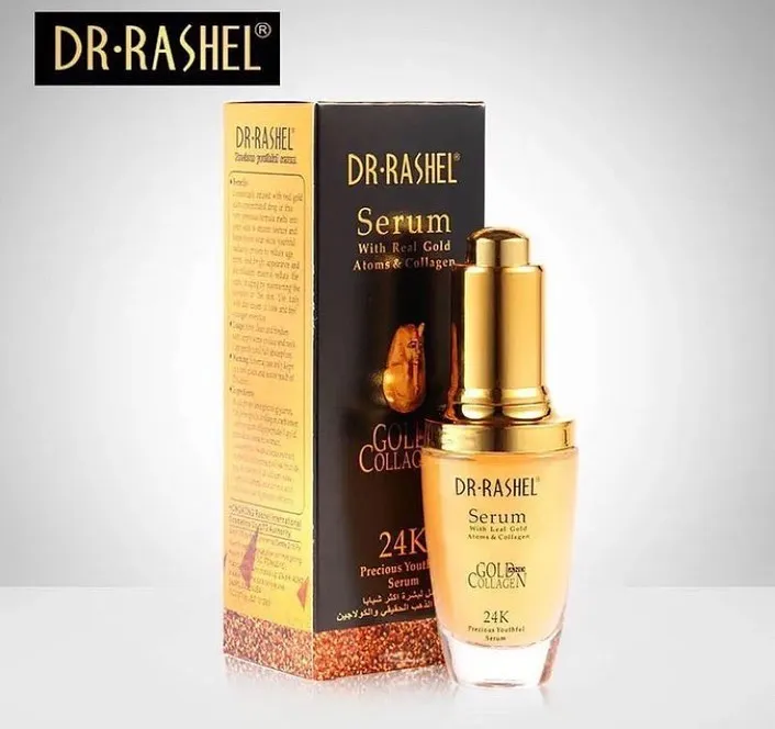 Dr Rashel 24K Gold Atoms Collagen Serum Moisturizing Nourishing Whitening Fading Dark Serum