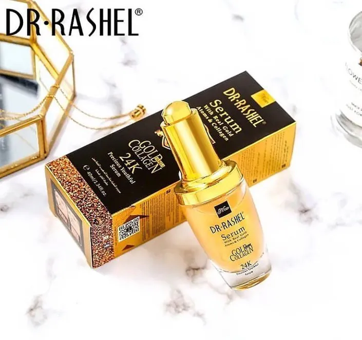 Dr Rashel 24K Gold Atoms Collagen Serum Moisturizing Nourishing Whitening Fading Dark Serum
