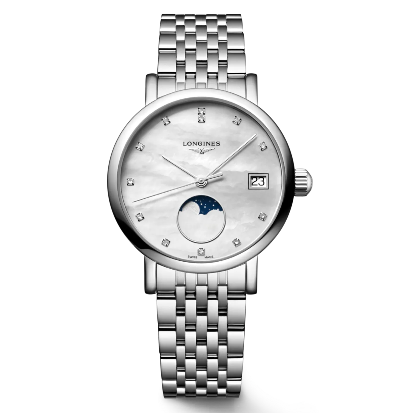 Elegant Collection Mother of Pearl Moon Phase 30mm