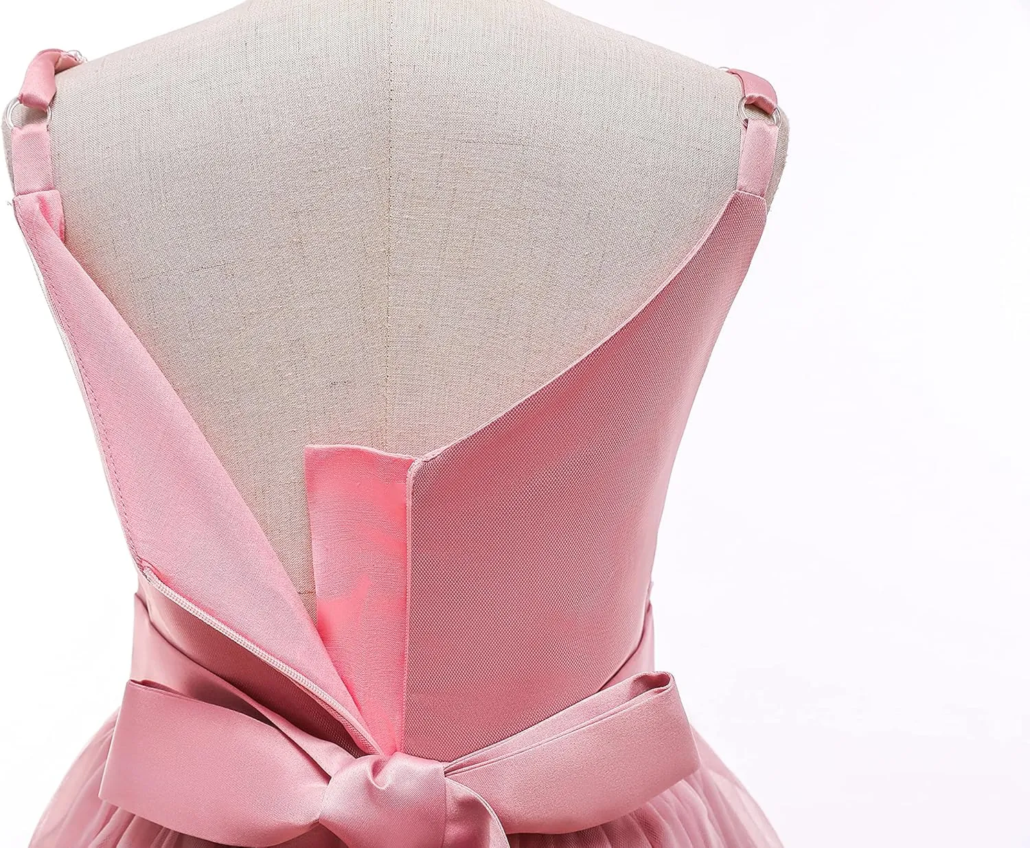 Glamulice Flower Girls Spaghetti Strap Tulle Dress Long A Line Wedding Pageant Dresses Princess Birthday Party Ball Gown