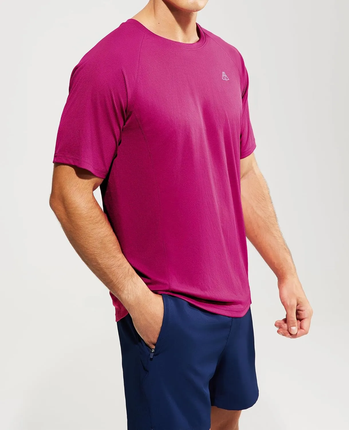 Haimont Men's Athletic Short Sleeve T Shirts Moisture Wicking Breathable Running Workout Gym Active Tee, Crew Neck