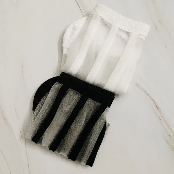 In Line Sheer Socks Set Of 2 Pairs