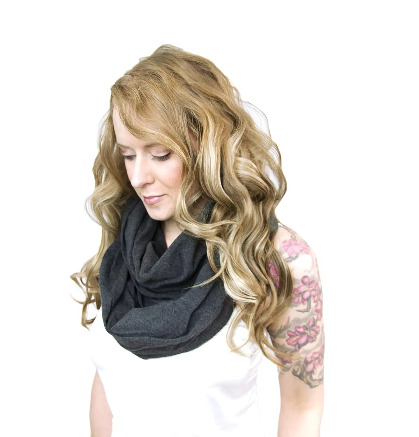 Jersey Infinity Scarf (Charcoal Grey)
