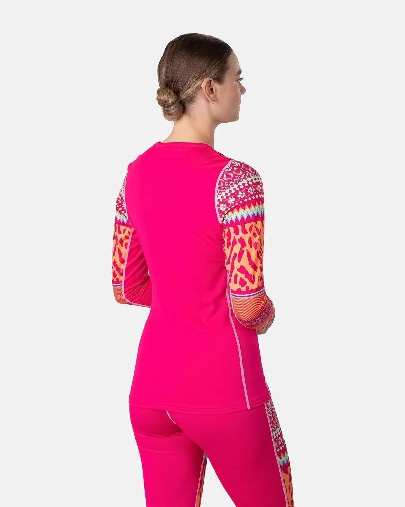 Kari Traa Lilja Long Sleeve Women's Base Layer Top - Fitted 100% Recycled Polyester Knit Thermal Top
