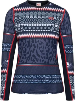 Kari Traa Lilja Long Sleeve Women's Base Layer Top - Fitted 100% Recycled Polyester Knit Thermal Top
