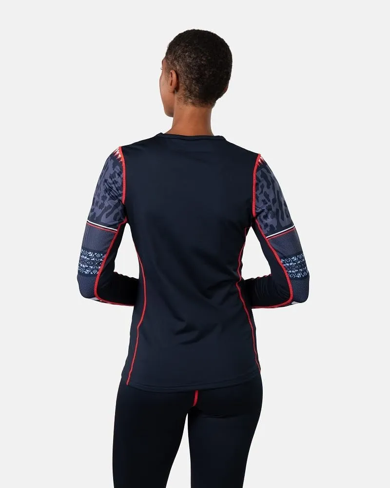 Kari Traa Lilja Long Sleeve Women's Base Layer Top - Fitted 100% Recycled Polyester Knit Thermal Top