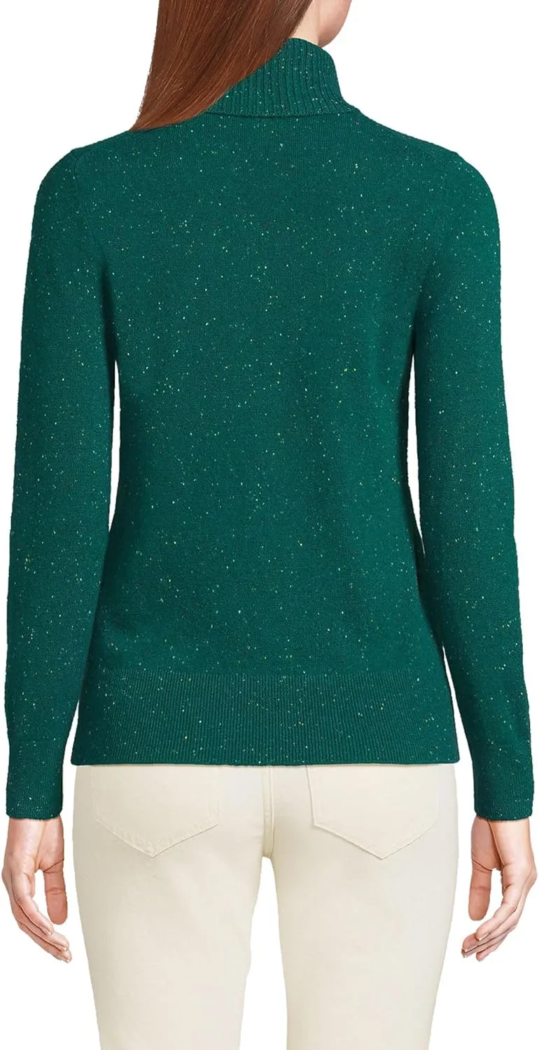 Lands' End Women's Cashmere Turtleneck Sweater