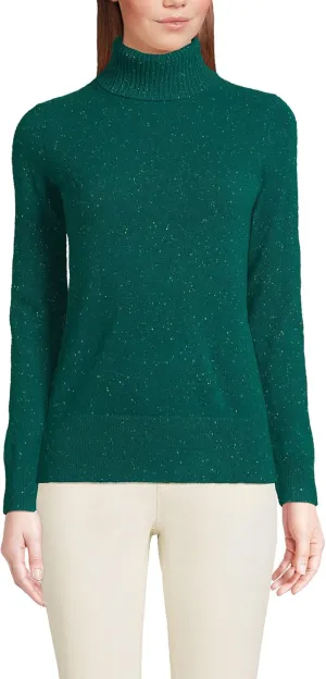 Lands' End Women's Cashmere Turtleneck Sweater