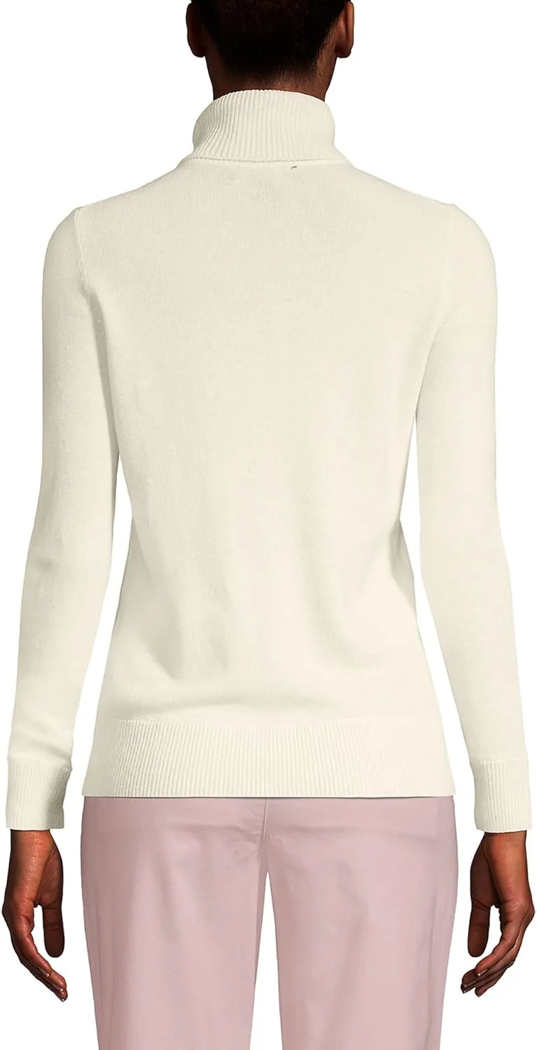 Lands' End Women's Cashmere Turtleneck Sweater