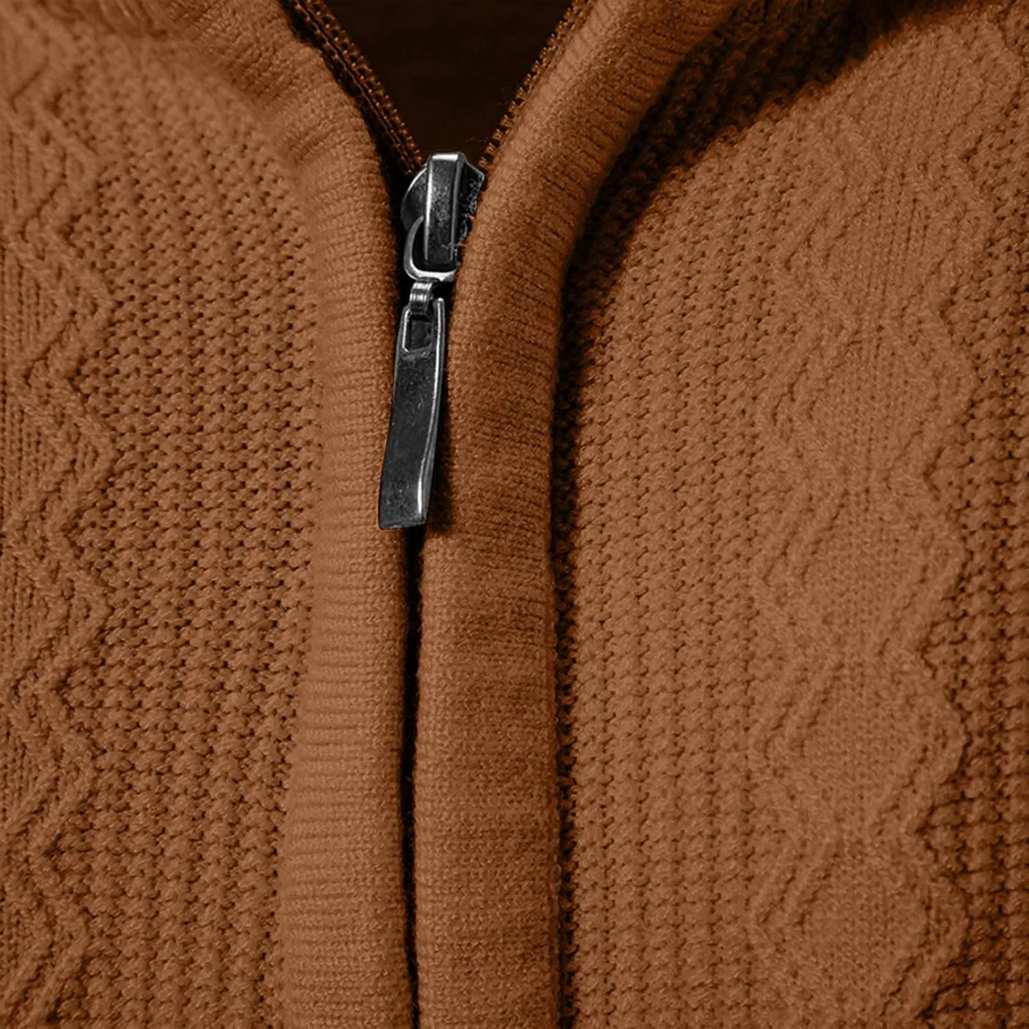 Muscularfit Zip Up Turtleneck Sweaters for Men 2024 Ribbed Knit Long Sleeve High Neck Knitted Pullover Sweaters Fall Knitwear