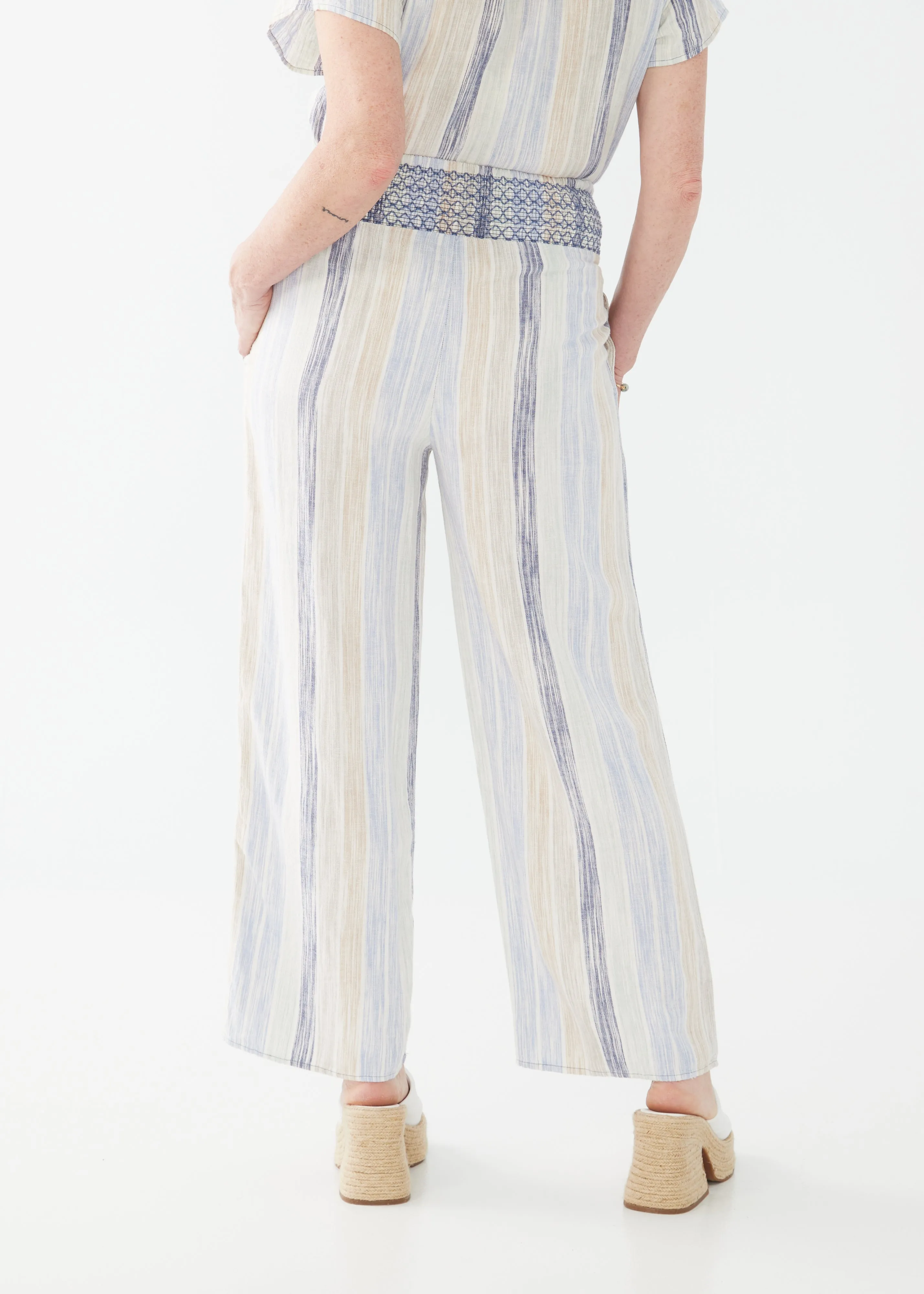 Pull-On Linen Blend Pants