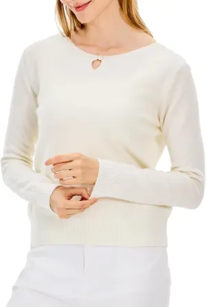 Simple&Opulence Women's Wool Crew Neck Sweater Long Sleeve Cropped Pullover Sweaters Cashmere-Like Texture S-XL