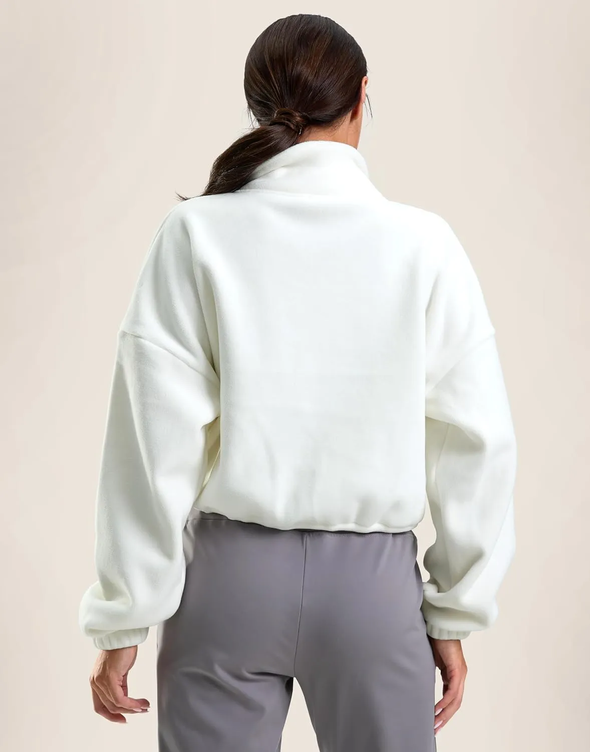Soothfeel Women's Fleece Cropped Jacket Zip Up Sweatshirt Short Coat Sherpa Jackets for Women Fall Winter Fashion Clothes