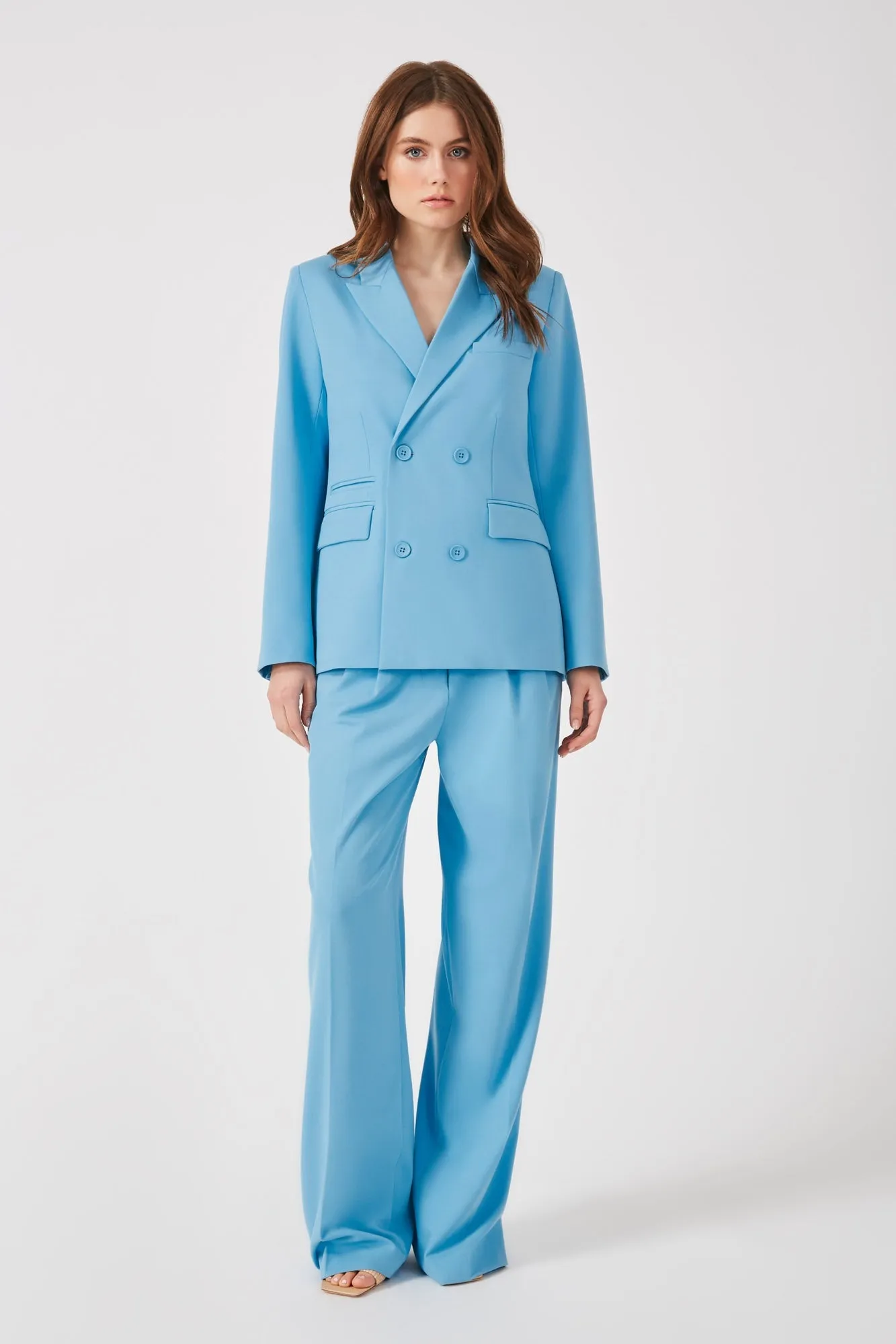 The Mulberry - Open Air Double-Breasted Viscose Blend Blazer