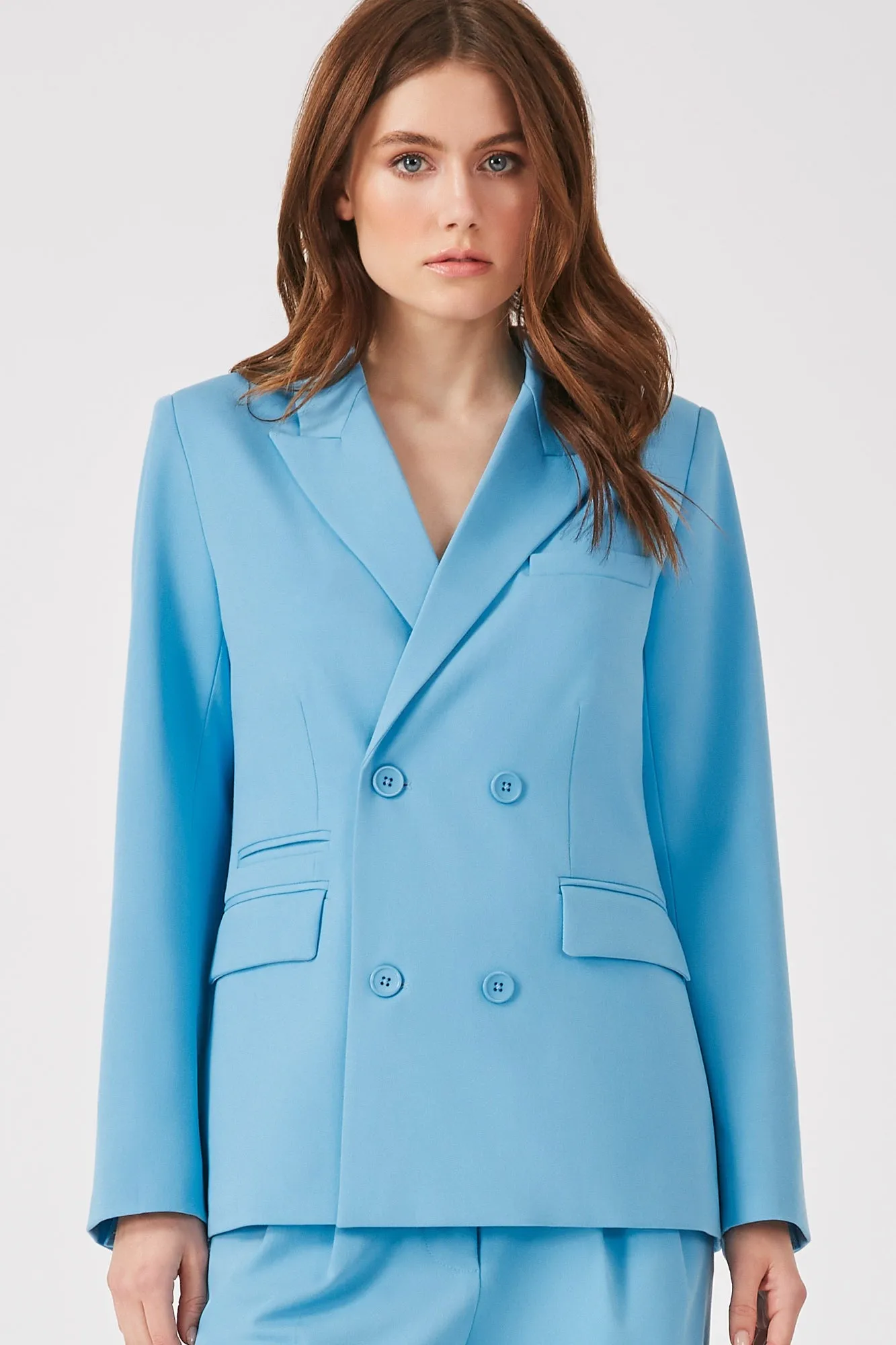 The Mulberry - Open Air Double-Breasted Viscose Blend Blazer