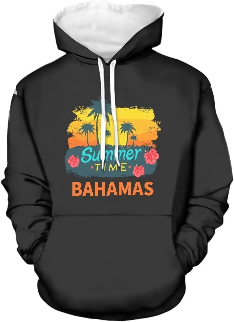 Uasibuni Fashion Letter Print Personalized Hoodie Drawstring Pullover Top Casual Loose Hooded Sweatshirt For Women