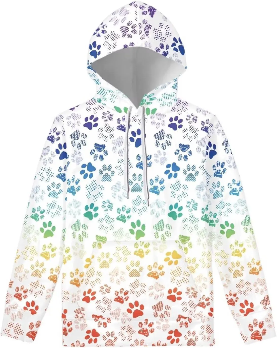 Uasibuni Fashion Letter Print Personalized Hoodie Drawstring Pullover Top Casual Loose Hooded Sweatshirt For Women