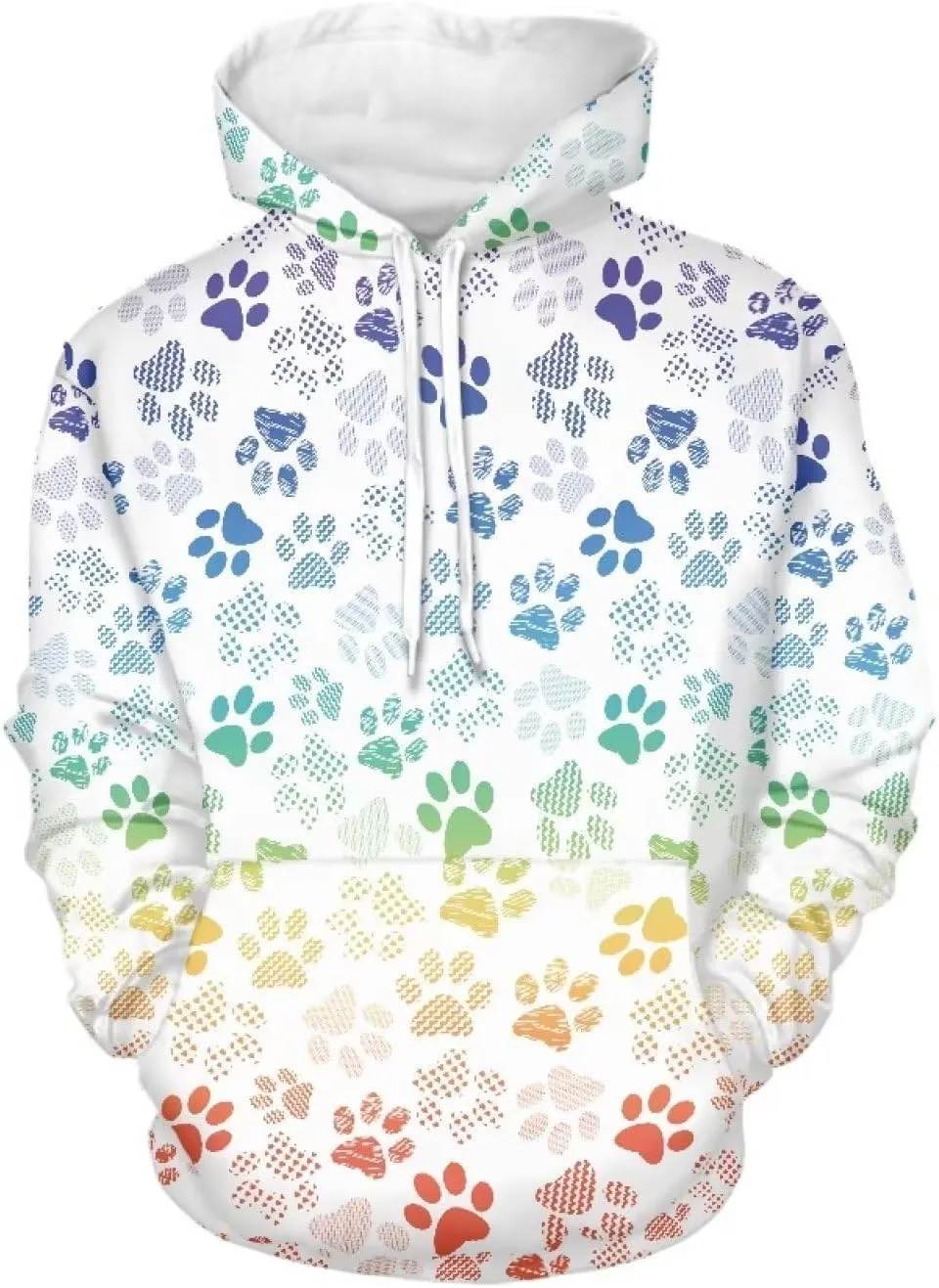 Uasibuni Fashion Letter Print Personalized Hoodie Drawstring Pullover Top Casual Loose Hooded Sweatshirt For Women