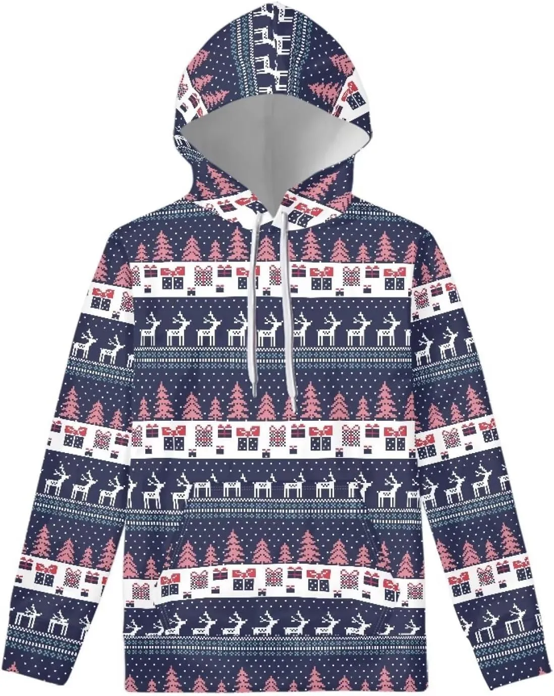 Uasibuni Fashion Letter Print Personalized Hoodie Drawstring Pullover Top Casual Loose Hooded Sweatshirt For Women