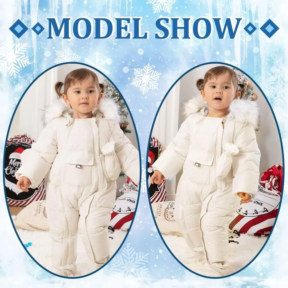 UVIPC Baby Toddler Winter Thick Coat Snowsuit Snow wear Romper Footie Outwear with Hooded