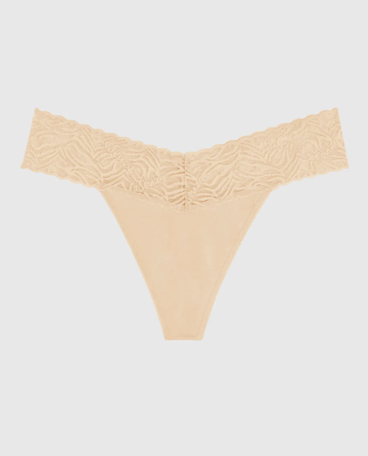 V-Waist Cotton Thong Panty