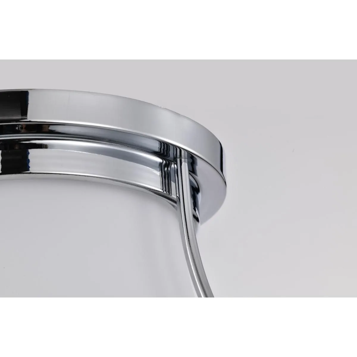 Valdora 10 in. Flush Mount Light Polished Nickel Finish
