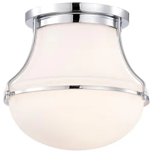 Valdora 10 in. Flush Mount Light Polished Nickel Finish