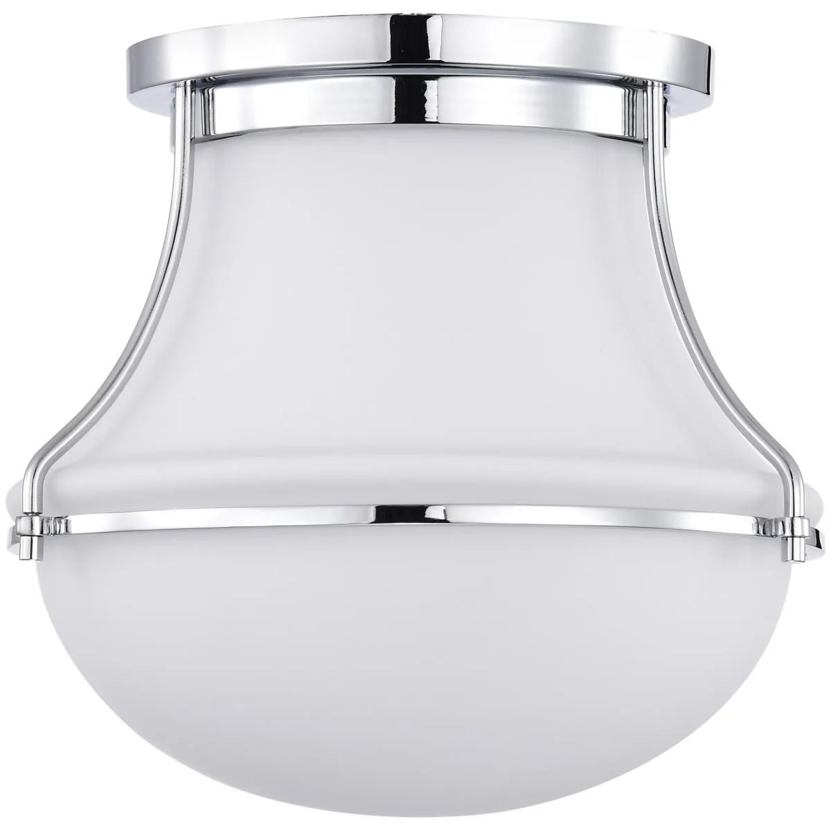 Valdora 10 in. Flush Mount Light Polished Nickel Finish