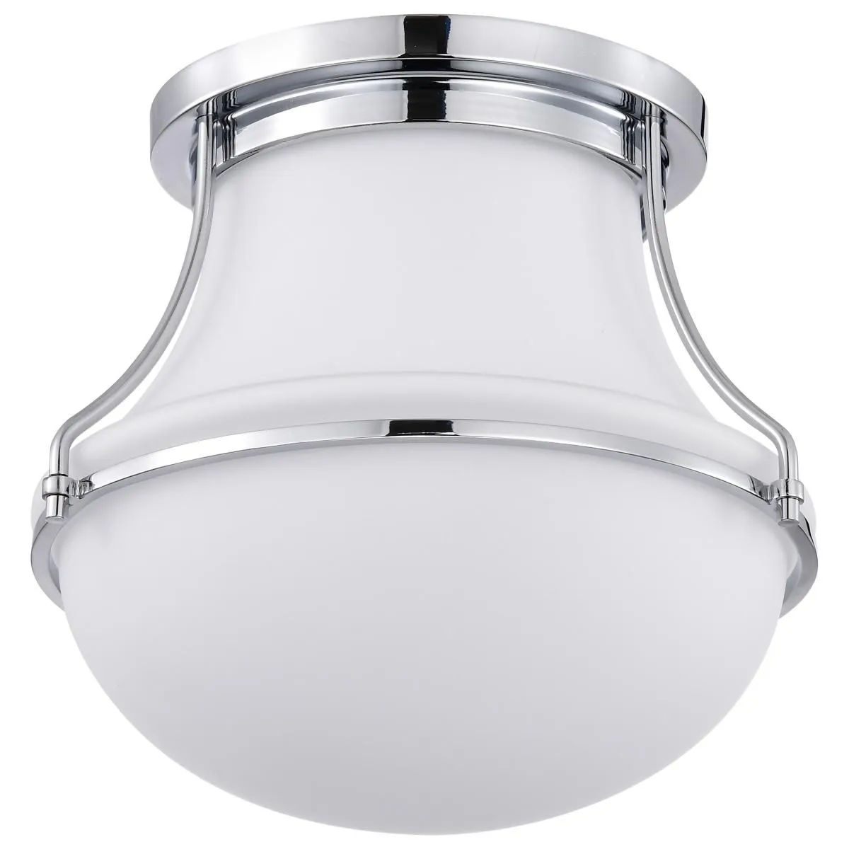Valdora 10 in. Flush Mount Light Polished Nickel Finish