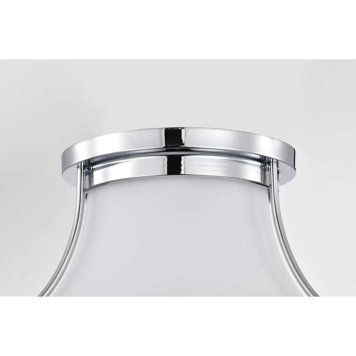 Valdora 10 in. Flush Mount Light Polished Nickel Finish